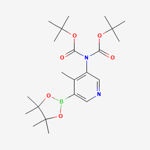 tert-butyl N-[(2-methylpropan-2-yl)oxycarbonyl]-N-[4-methyl-5-(4,4,5,5-tetramethyl-1,3,2-dioxaborolan-2-yl)pyridin-3-yl]carbamate