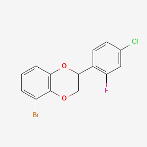 5-Bromo-2-(4-chloro-2-fluorophenyl)-2,3-dihydro-1,4-benzodioxin