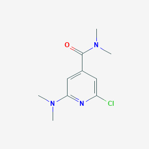 molecular formula C10H14ClN3O B13918119 2-Chloro-6-(dimethylamino)-N,N-dimethylisonicotinamide 