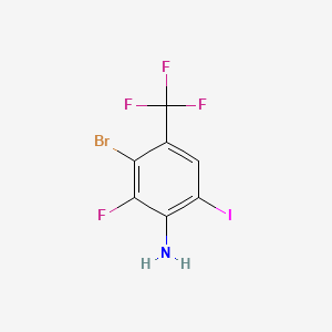 3-Bromo-2-fluoro-6-iodo-4-(trifluoromethyl)aniline