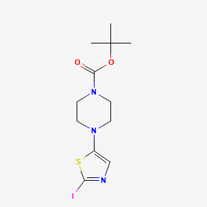 molecular formula C12H18IN3O2S B13918124 tert-Butyl 4-(2-iodothiazol-5-yl)piperazine-1-carboxylate 