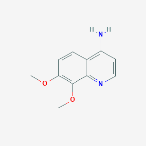 molecular formula C11H12N2O2 B1391813 7,8-二甲氧基喹啉-4-胺 CAS No. 99878-77-0