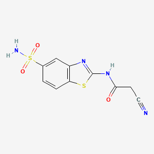 2-Cyano-N-(5-sulfamoyl-1,3-benzothiazol-2-yl)acetamide