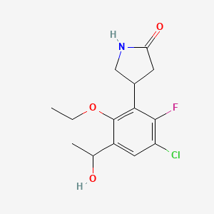 4-[3-Chloro-6-ethoxy-2-fluoro-5-(1-hydroxyethyl)phenyl]pyrrolidin-2-one