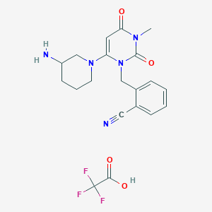 2-[[6-(3-aminopiperidin-1-yl)-3-methyl-2,4-dioxopyrimidin-1-yl]methyl]benzonitrile;2,2,2-trifluoroacetic acid