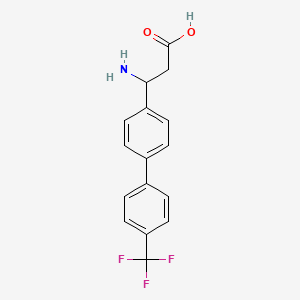 molecular formula C16H14F3NO2 B13918149 3-Amino-3-[4-[4-(trifluoromethyl)phenyl]phenyl]propanoic acid 