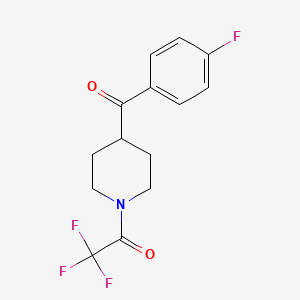 B1391817 2,2,2-Trifluoro-1-(4-(4-fluorobenzoyl)piperidin-1-yl)ethanone CAS No. 1159982-32-7