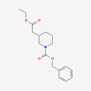 B1391819 Benzyl 3-(2-ethoxy-2-oxoethyl)piperidine-1-carboxylate CAS No. 953079-96-4