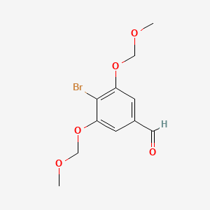 molecular formula C11H13BrO5 B13918194 4-Bromo-3,5-bis(methoxymethoxy)benzaldehyde 