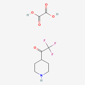 molecular formula C9H12F3NO5 B1391821 草酸2,2,2-三氟-1-(哌啶-4-基)乙酮 CAS No. 1182349-50-3