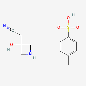 2-(3-Hydroxyazetidin-3-yl)acetonitrile;4-methylbenzenesulfonic acid