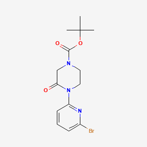 molecular formula C14H18BrN3O3 B13918328 tert-Butyl 4-(6-bromopyridin-2-yl)-3-oxopiperazine-1-carboxylate 