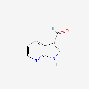 molecular formula C9H8N2O B1391833 4-甲基-1H-吡咯并[2,3-b]吡啶-3-甲醛 CAS No. 4894-34-2