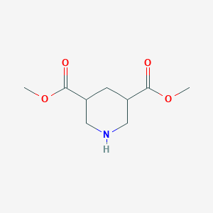 molecular formula C9H15NO4 B1391845 3,5-二甲基哌啶-3,5-二甲酸酯 CAS No. 54732-79-5