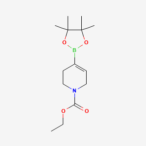 molecular formula C14H24BNO4 B1391857 4-(4,4,5,5-四甲基-1,3,2-二氧杂硼环-2-基)-5,6-二氢吡啶-1(2H)-羧酸乙酯 CAS No. 870285-86-2