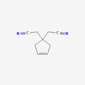 B13918604 2-[1-(Cyanomethyl)cyclopent-3-en-1-yl]acetonitrile CAS No. 131779-47-0