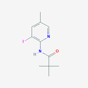 molecular formula C11H15IN2O B1391866 N-(3-碘-5-甲基吡啶-2-基)叔丁酰胺 CAS No. 1228666-13-4