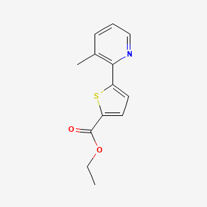 molecular formula C13H13NO2S B1391875 5-(3-甲基吡啶-2-基)噻吩-2-羧酸乙酯 CAS No. 1187163-55-8