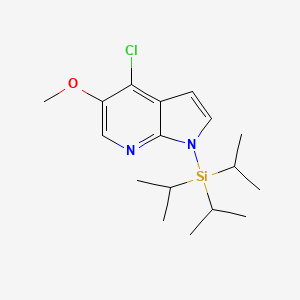 molecular formula C17H27ClN2OSi B1391878 4-氯-5-甲氧基-1-(三异丙基甲硅烷基)-1H-吡咯并[2,3-b]吡啶 CAS No. 926004-73-1
