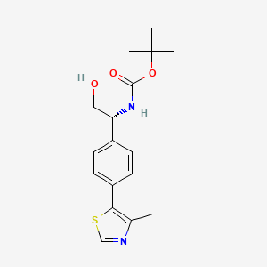 Tert-butyl (R)-(2-hydroxy-1-(4-(4-methylthiazol-5-YL)phenyl)ethyl)carbamate