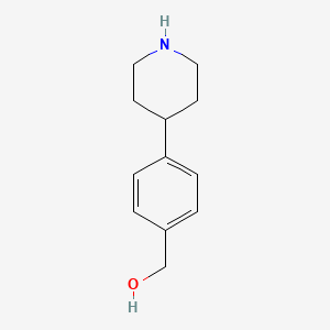 molecular formula C12H17NO B1391883 (4-哌啶-4-基-苯基)-甲醇 CAS No. 885274-59-9