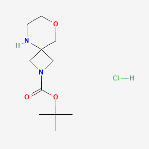 Tert-butyl 8-oxa-2,5-diazaspiro[3.5]nonane-2-carboxylate;hydrochloride