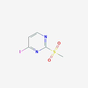 molecular formula C5H5IN2O2S B13918923 Pyrimidine, 4-iodo-2-(methylsulfonyl)- CAS No. 1333077-61-4