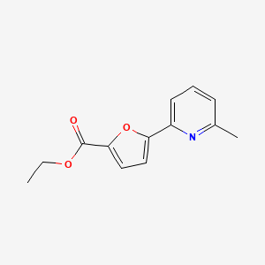 molecular formula C13H13NO3 B1391894 5-(6-甲基-2-吡啶基)-2-呋喃酸乙酯 CAS No. 1187170-12-2