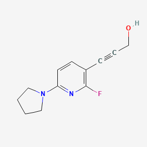 molecular formula C12H13FN2O B1391900 3-(2-氟-6-(吡咯烷-1-基)吡啶-3-基)-丙-2-炔-1-醇 CAS No. 1228666-51-0