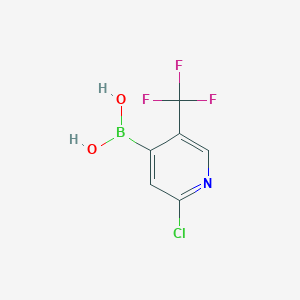 molecular formula C6H4BClF3NO2 B1391907 (2-氯-5-(三氟甲基)吡啶-4-基)硼酸 CAS No. 1167437-28-6