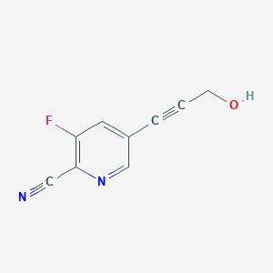 molecular formula C9H5FN2O B1391909 3-氟-5-(3-羟基丙-1-炔-1-基)-吡啶甲腈 CAS No. 1246088-46-9