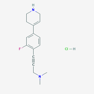 3-(2-Fluoro-4-(1,2,3,6-tetrahydropyridin-4-yl)phenyl)-N,N-dimethylprop-2-yn-1-amine hydrochloride