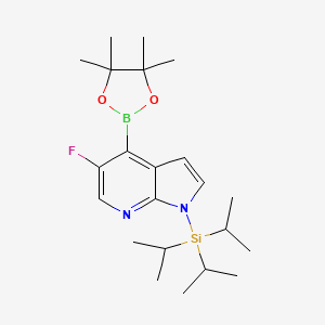 molecular formula C22H36BFN2O2Si B1391911 5-氟-4-(4,4,5,5-四甲基-1,3,2-二氧杂硼环-2-基)-1-(三异丙基甲硅烷基)-1H-吡咯并[2,3-b]吡啶 CAS No. 1241950-72-0