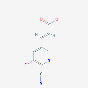 molecular formula C10H7FN2O2 B1391913 (E)-Methyl 3-(6-cyano-5-fluoropyridin-3-yl)-acrylate CAS No. 1246090-95-8