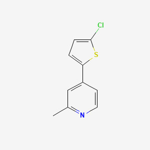 molecular formula C10H8ClNS B1391914 4-(5-Chloro-2-thienyl)-2-methylpyridine CAS No. 1187169-96-5