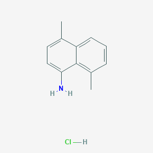 molecular formula C12H14ClN B13919147 4,8-Dimethylnaphthalen-1-amine hydrochloride 