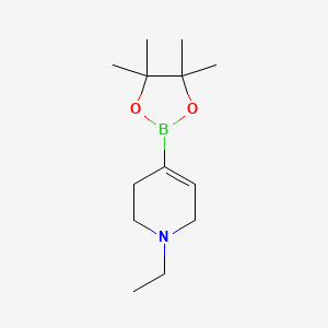 molecular formula C13H24BNO2 B1391916 1-乙基-4-(4,4,5,5-四甲基-1,3,2-二氧杂硼环-2-基)-1,2,3,6-四氢吡啶 CAS No. 1627158-64-8