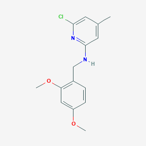 molecular formula C15H17ClN2O2 B13919181 6-chloro-N-(2,4-dimethoxybenzyl)-4-methylpyridin-2-amine 