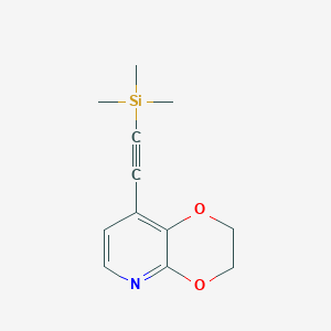 B1391920 8-((Trimethylsilyl)ethynyl)-2,3-dihydro-[1,4]dioxino[2,3-b]pyridine CAS No. 1246088-47-0