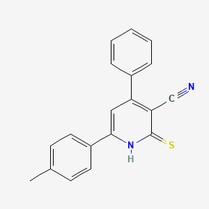 molecular formula C19H14N2S B13919206 4-Phenyl-2-thioxo-6-p-tolyl-1,2-dihydro-pyridine-3-carbonitrile 