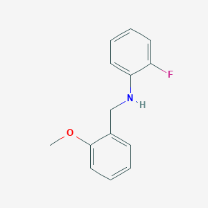 2-fluoro-N-[(2-methoxyphenyl)methyl]aniline