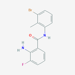 molecular formula C14H12BrFN2O B13919242 2-amino-N-(3-bromo-2-methylphenyl)-3-fluorobenzamide 