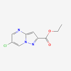 molecular formula C9H8ClN3O2 B1391927 Ethyl 6-chloropyrazolo[1,5-A]pyrimidine-2-carboxylate CAS No. 1005209-44-8