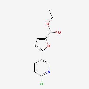 molecular formula C12H10ClNO3 B1391932 5-(2-氯-5-吡啶基)-2-呋喃酸乙酯 CAS No. 1187163-40-1