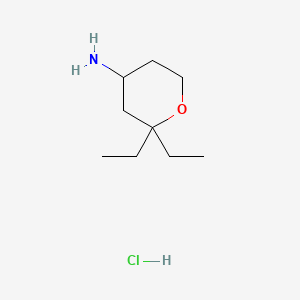 2,2-Diethyltetrahydropyran-4-amine;hydrochloride