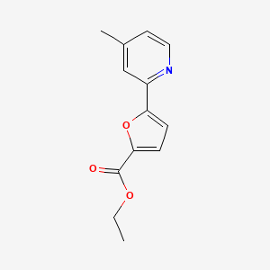 molecular formula C13H13NO3 B1391942 5-(4-甲基-2-吡啶基)-2-呋喃酸乙酯 CAS No. 1187163-99-0