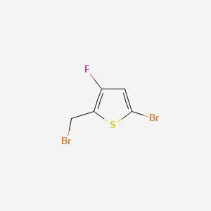 molecular formula C5H3Br2FS B13919425 5-Bromo-2-(bromomethyl)-3-fluorothiophene 