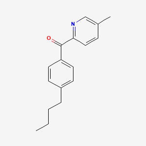 molecular formula C17H19NO B1391945 2-(4-丁基苯甲酰)-5-甲基吡啶 CAS No. 1187170-27-9
