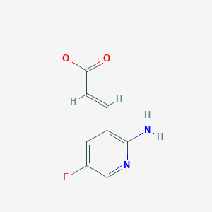 molecular formula C9H9FN2O2 B1391948 (E)-Methyl 3-(2-amino-5-fluoropyridin-3-YL)-acrylate CAS No. 1228670-23-2