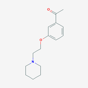 molecular formula C15H21NO2 B13919495 1-(3-(2-(Piperidin-1-yl)ethoxy)phenyl)ethan-1-one 